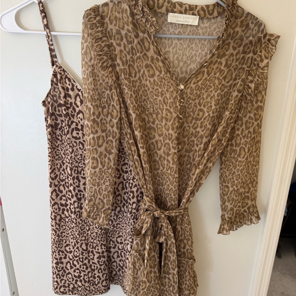 Leopard Print Dress Set